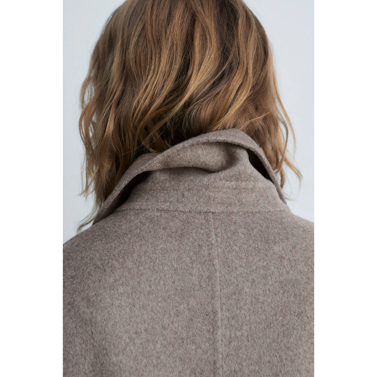 Mango oversized mantel lichtbruin