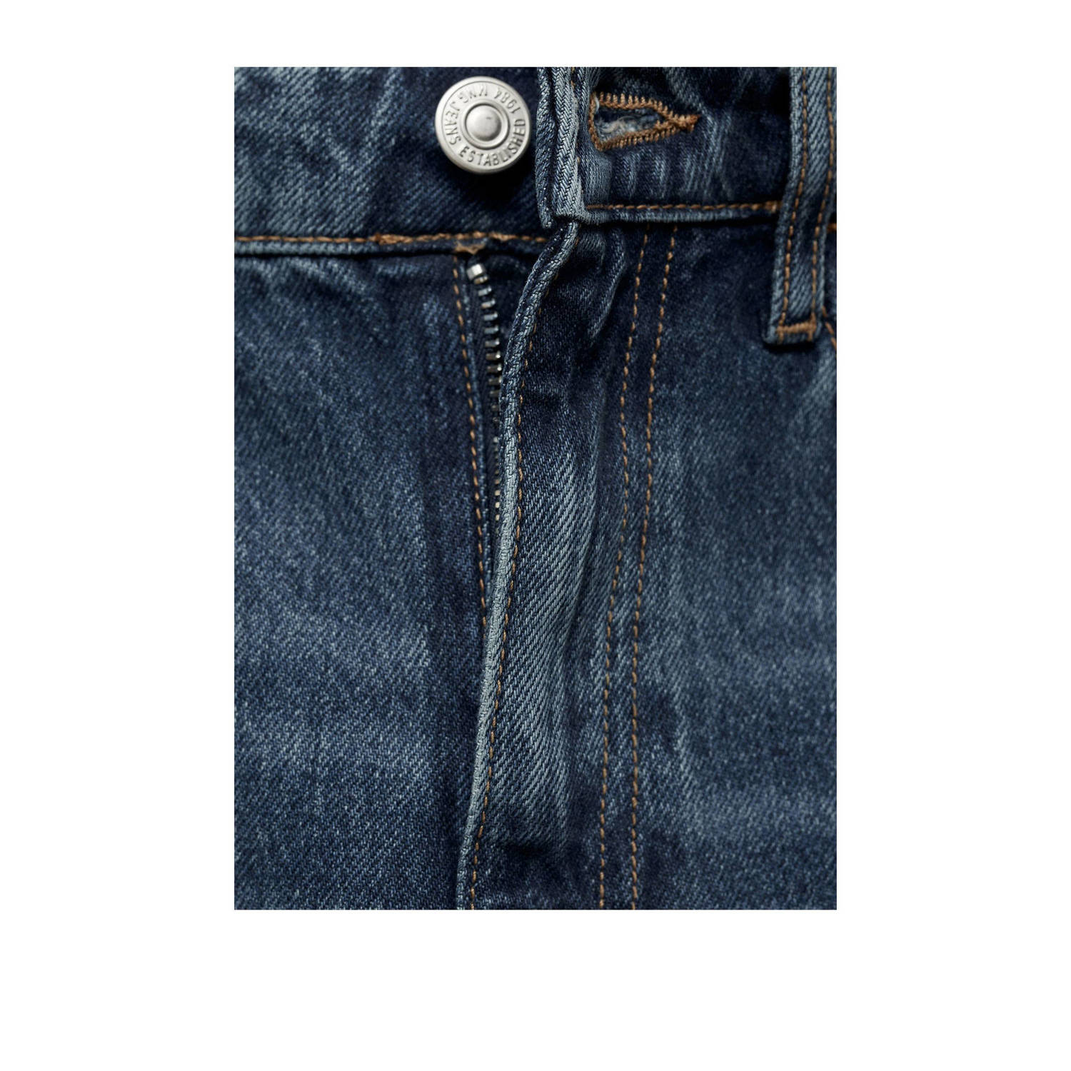 Mango regular waist dark blue denim