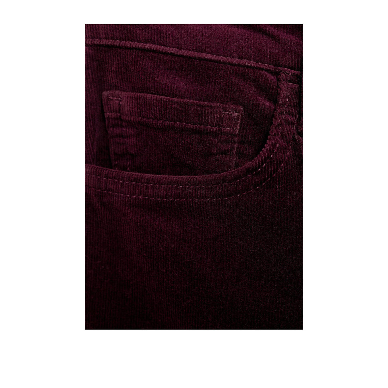 Mango corduroy broek donkerrood