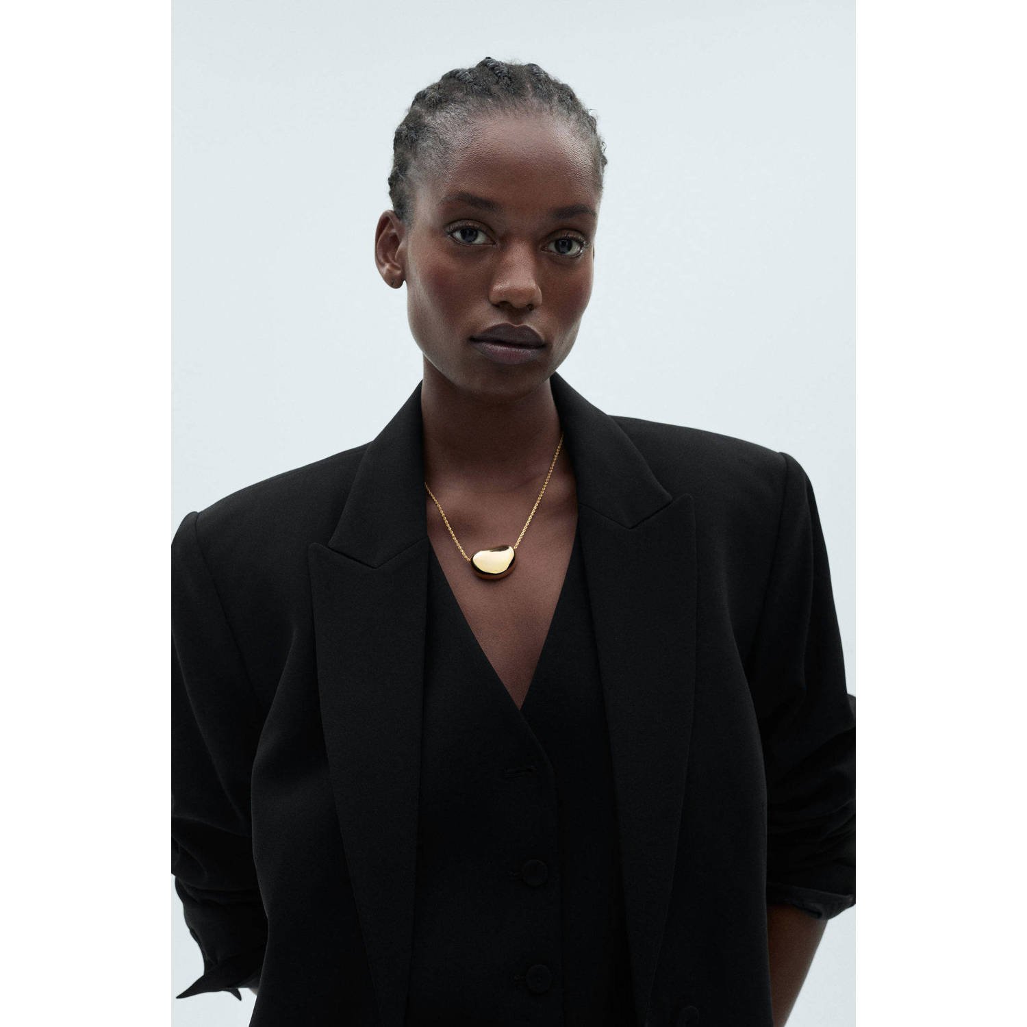 Mango regular blazer zwart
