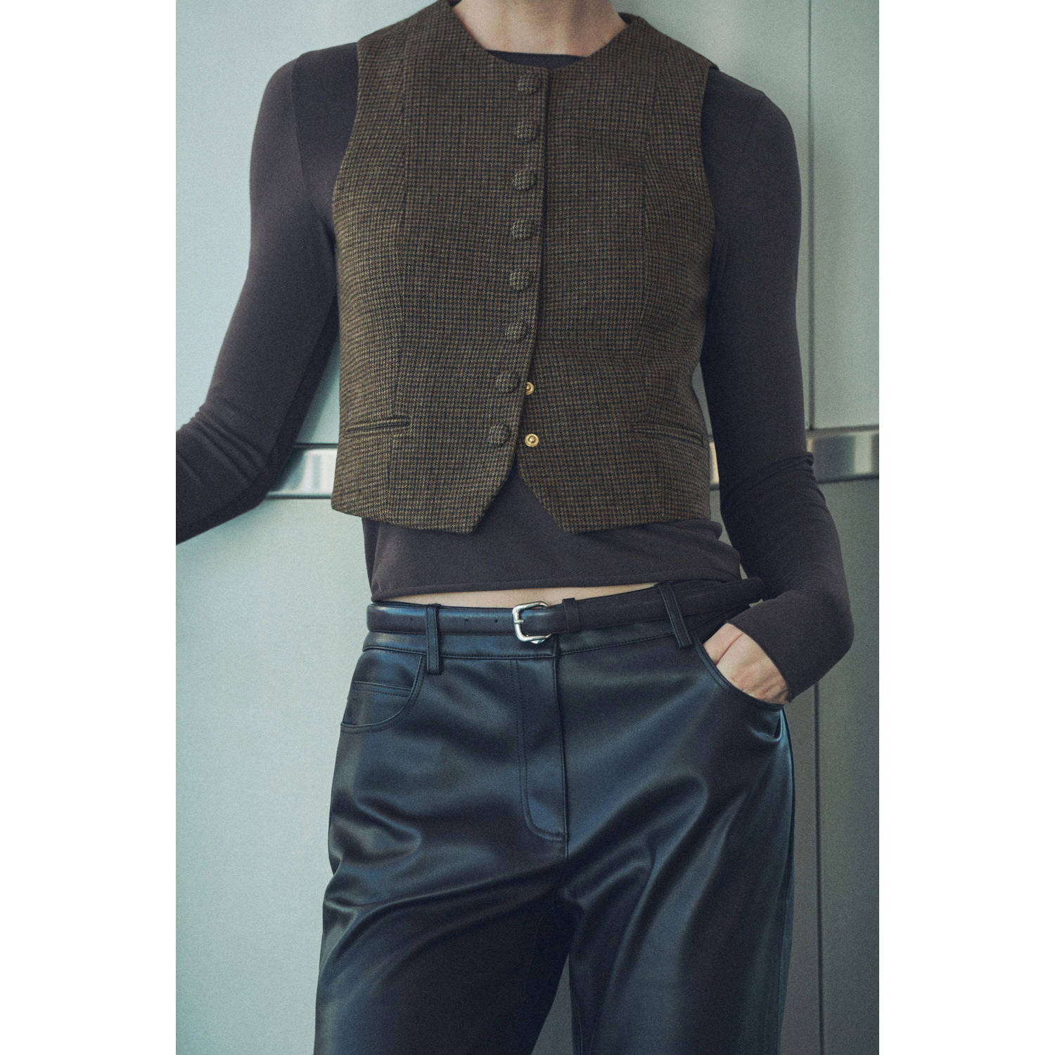 Mango gilet bruin