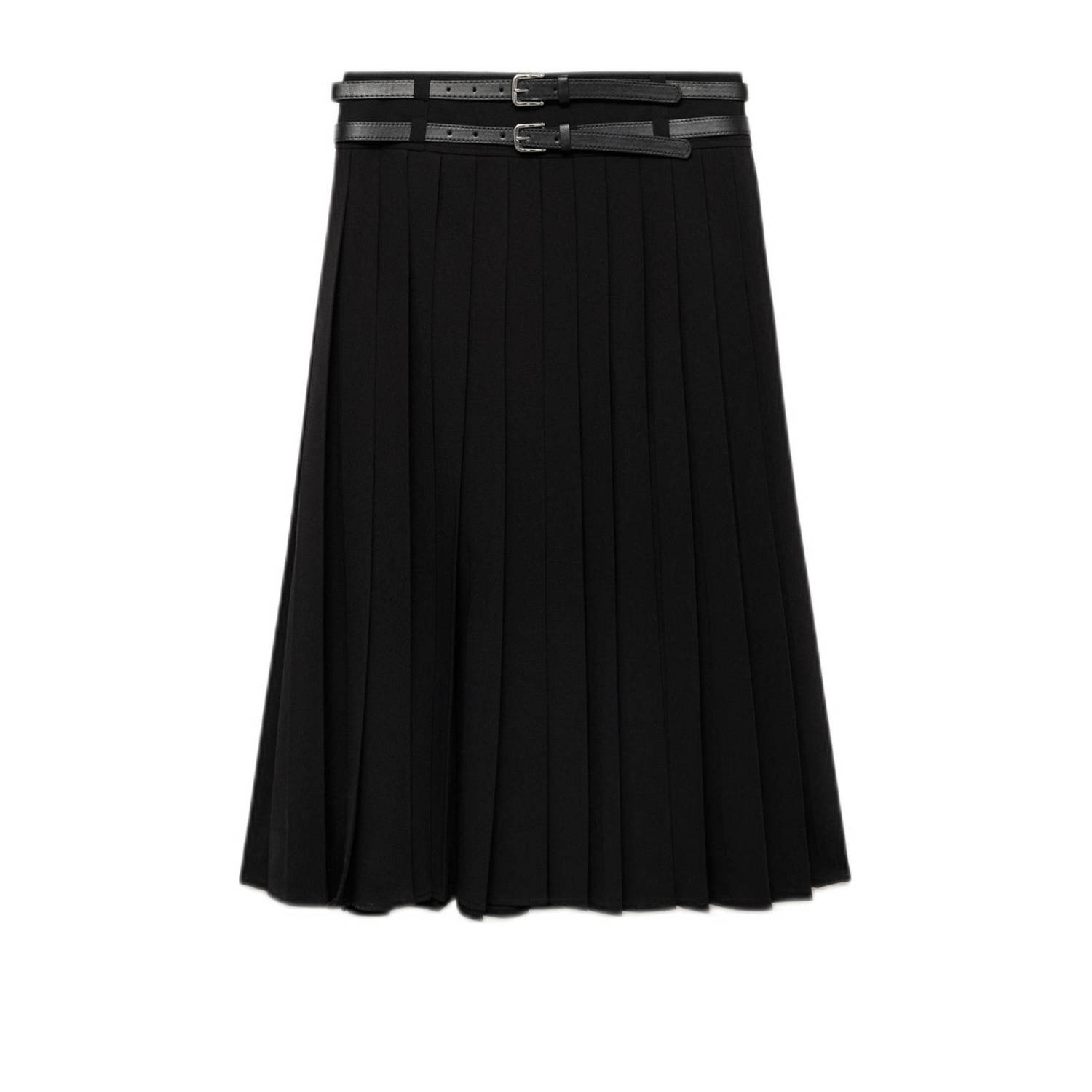 Mango midi rok zwart