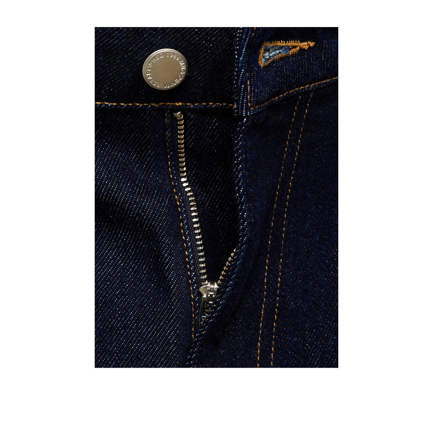 Mango regular waist dark blue denim