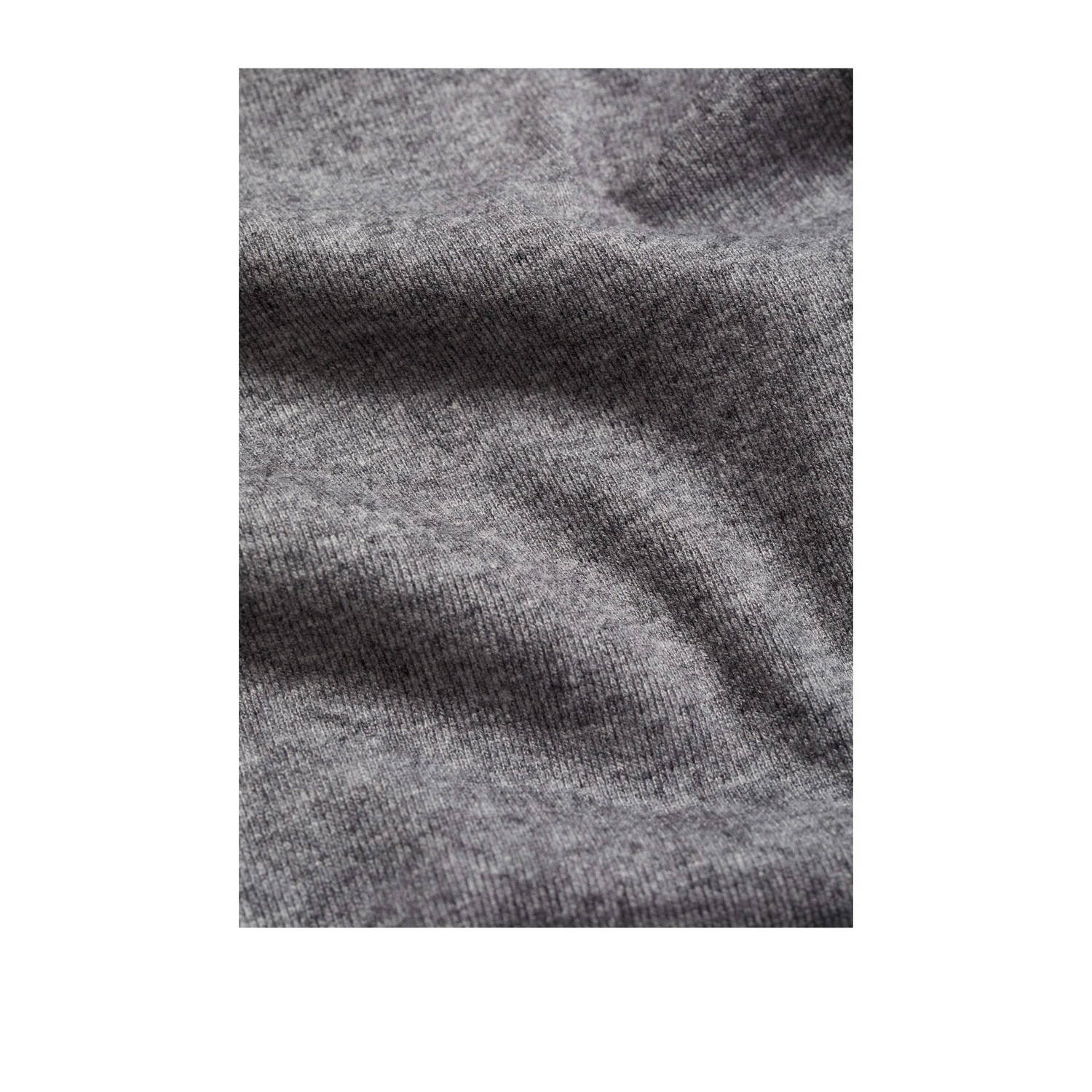 Mango high waist casual broek grijs fijn gebreid