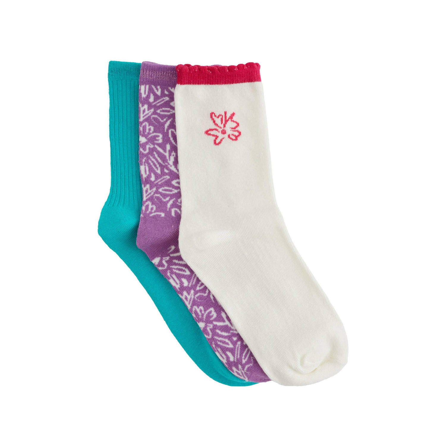 WE Fashion sokken set van 3