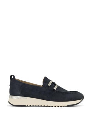nubuck instappers donkerblauw