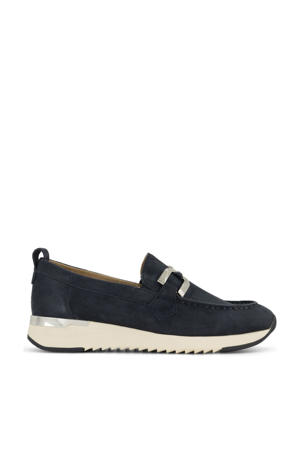 nubuck instappers donkerblauw