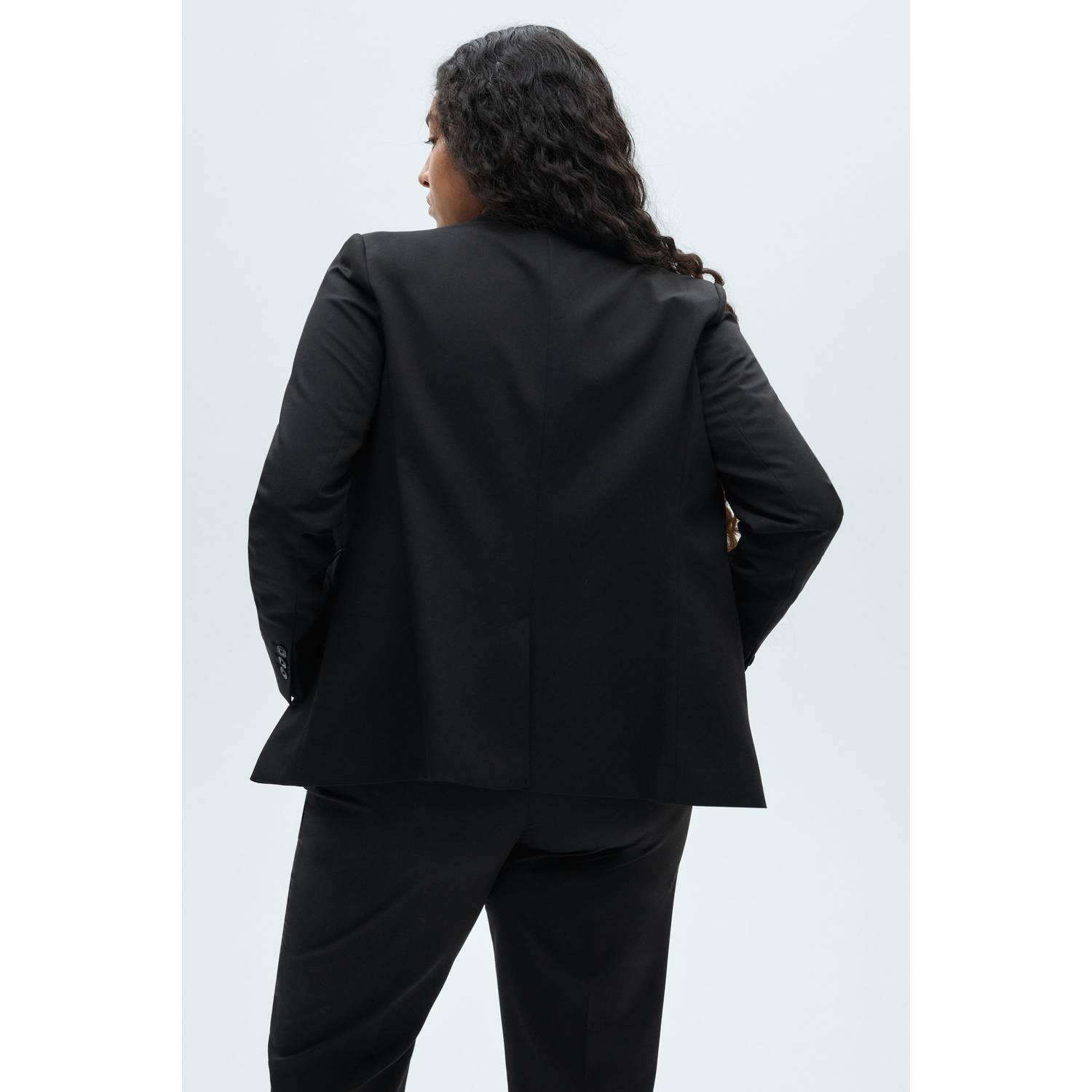 Mango regular blazer zwart