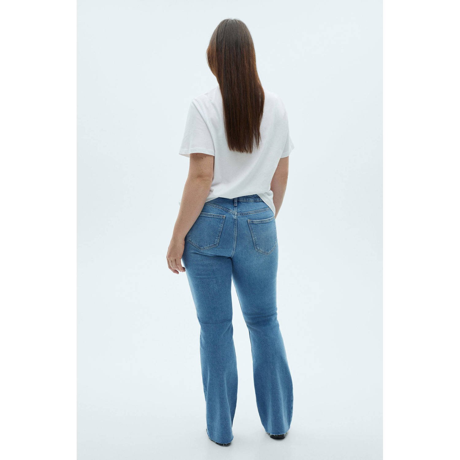 Mango regular waist medium blue denim