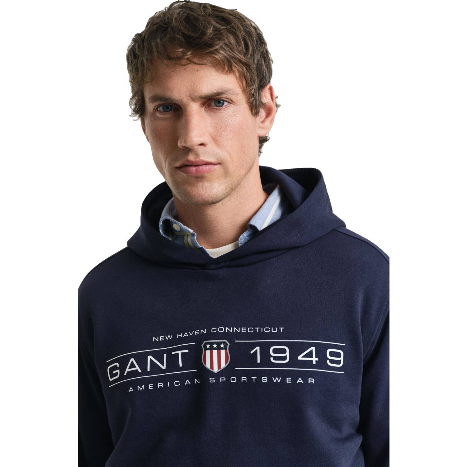 GANT hoodie donkerblauw