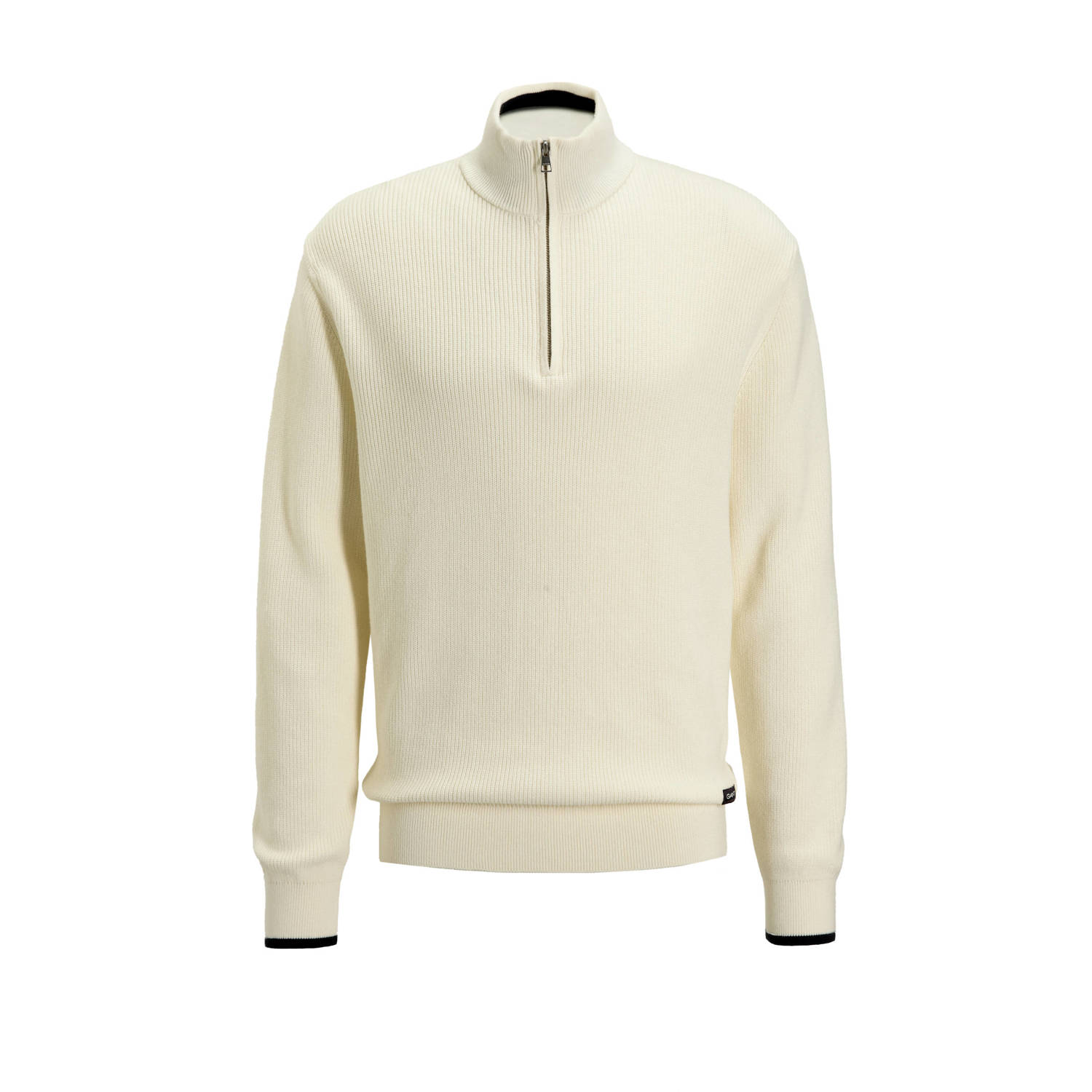 Gant Ribbed Cotton Half Zip Heren