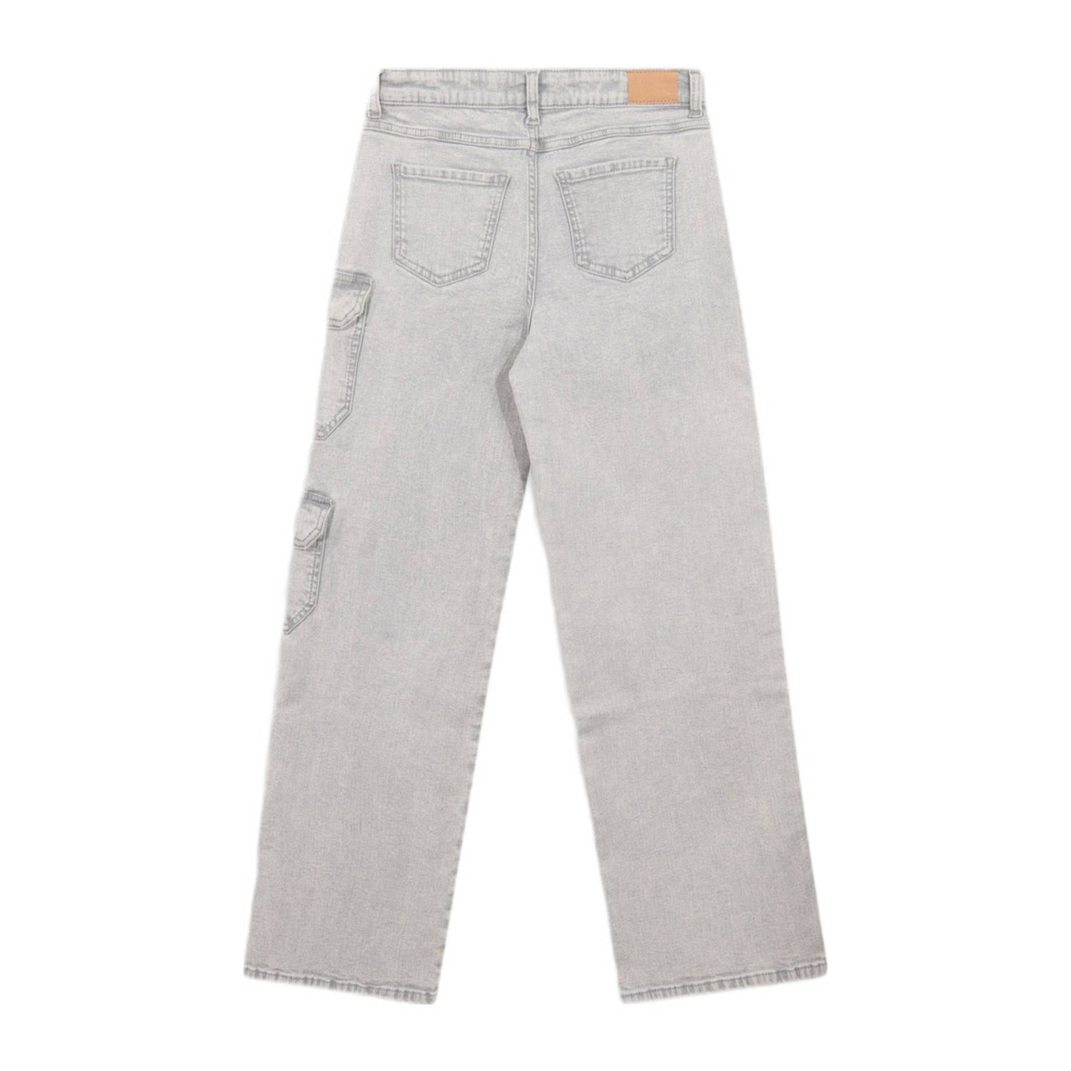 Shoeby wide leg regular waist jeans grey denim