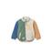 Liewood teddy tussenjas Nolan ecru/groen/blauw
