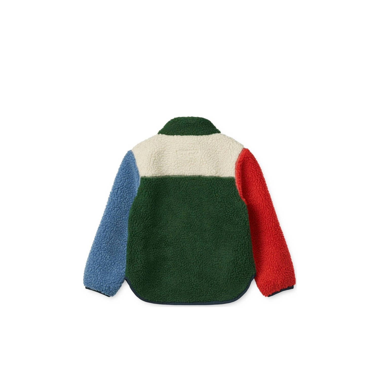 Liewood teddy tussenjas Noam groen blauw rood