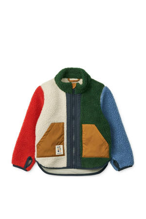 teddy tussenjas Noam groen/blauw/rood