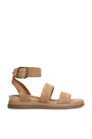 suède sandalen beige
