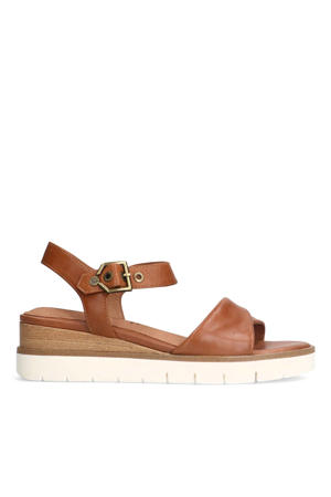 leren sandalen cognac