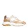 Manfield chunky leren sneakers beige