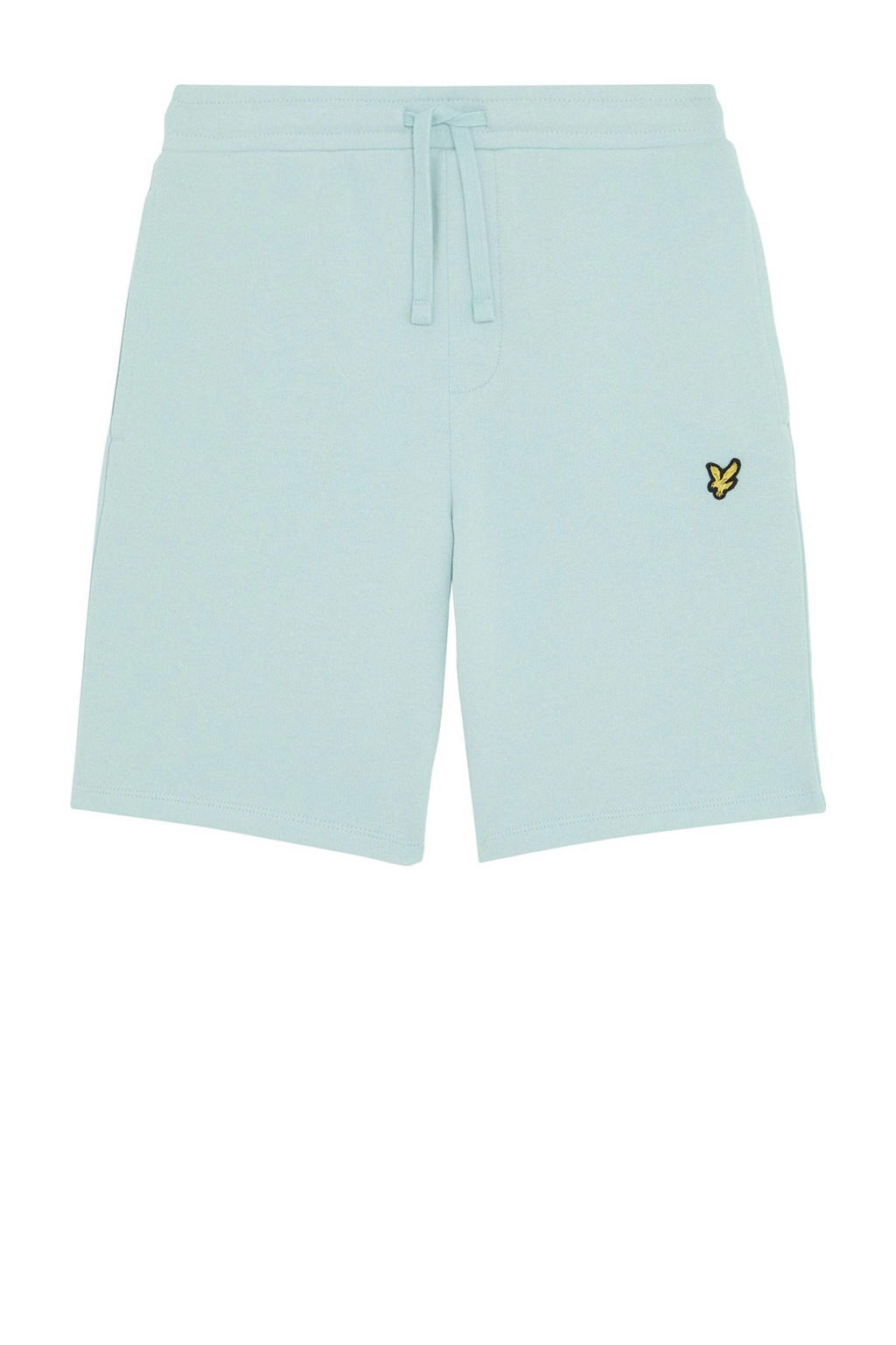 Blauwe jongens Lyle & Scott sweatshort van katoen met regular waist en effen
