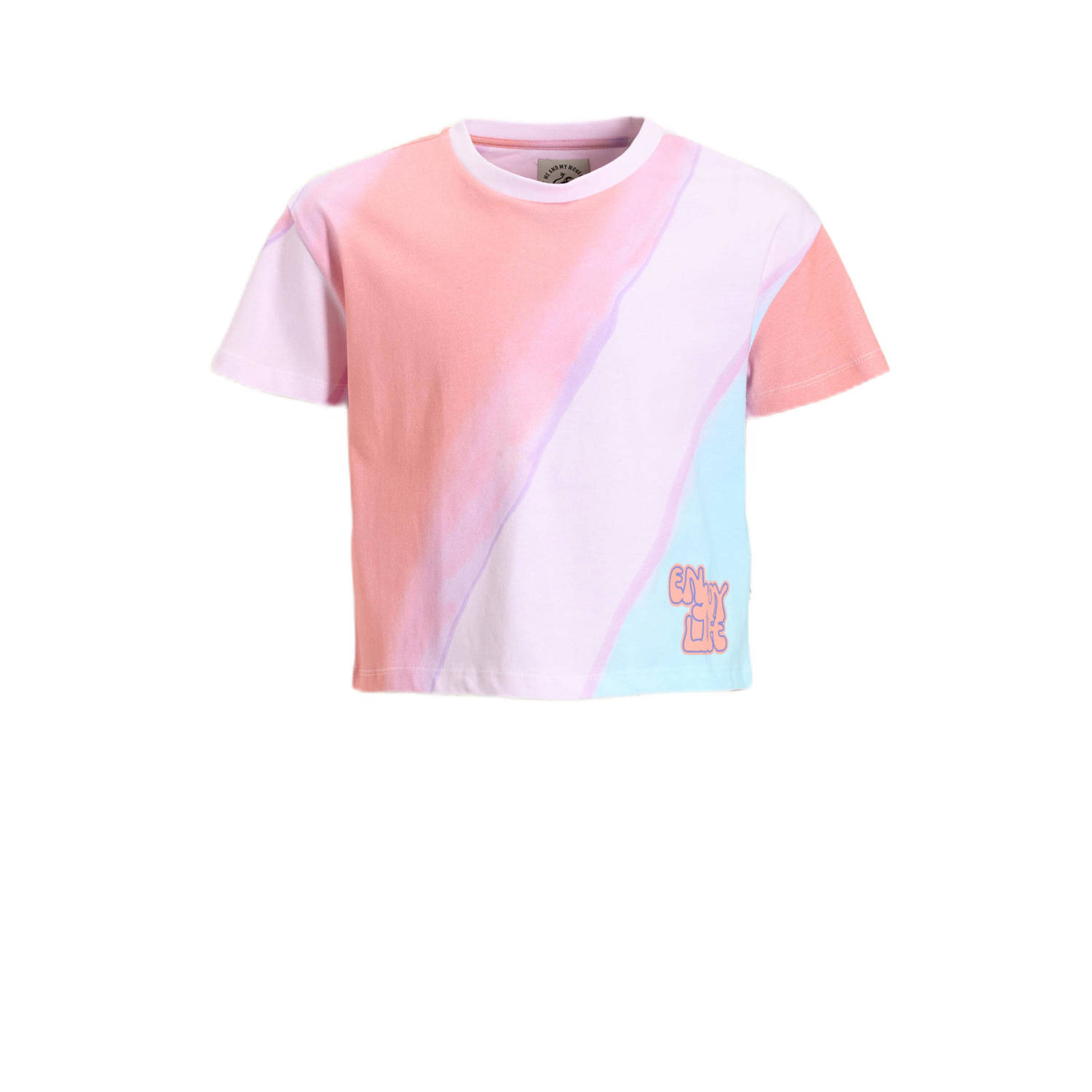 Me & My Monkey T-shirt met printopdruk multi