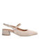 No Stress suède slingback pumps beige