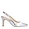 Manfield leren slingback pumps zilver