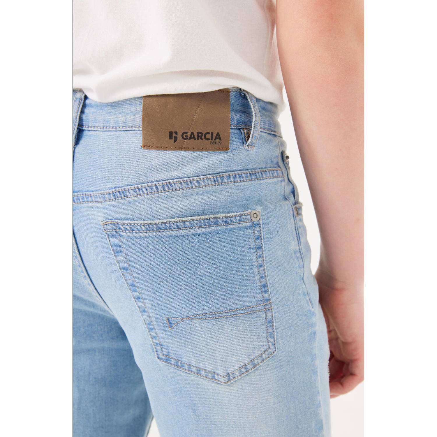 Garcia tapered jeans light blue denim
