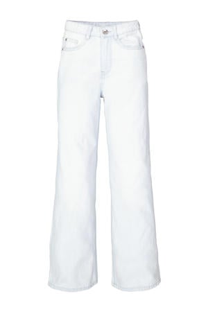 high waist light blue denim