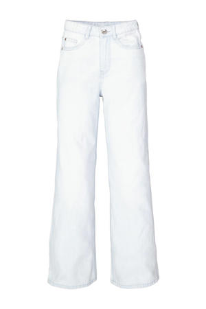 high waist light blue denim