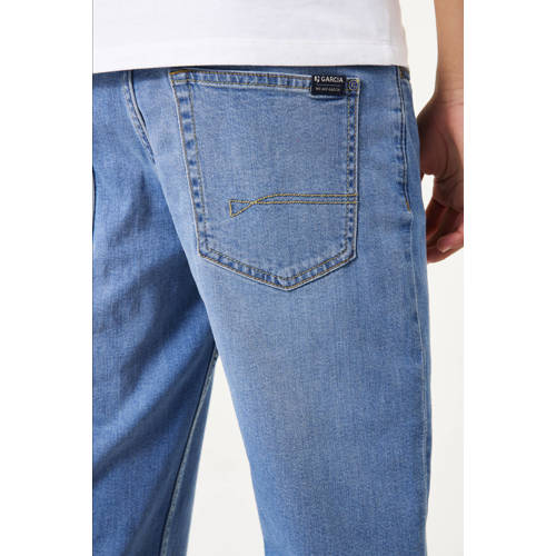 Garcia straight leg high waist medium blue denim afbeelding