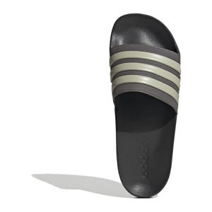 Adilette Aqua  badslippers antraciet/grijs