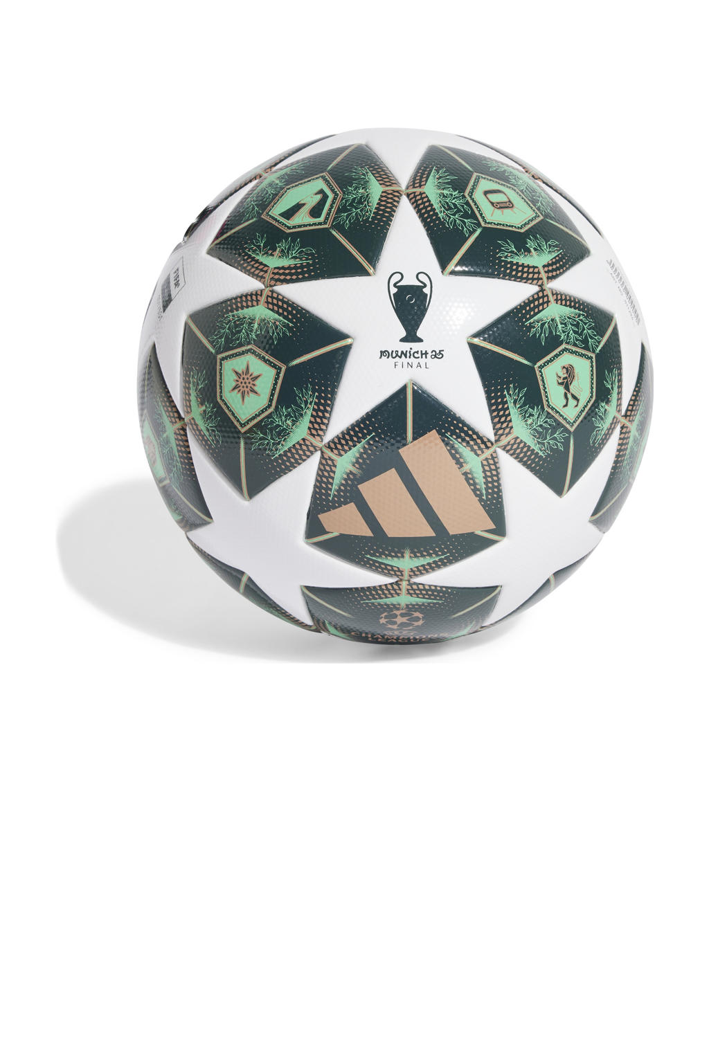 adidas Performance   voetbal UEFA Champions League wit/groen/oranje maat 5