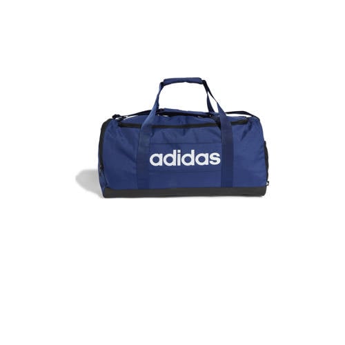 adidas Performance sporttas Linear Duffle M 39L blauw/wit afbeelding