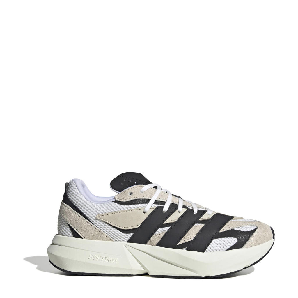 Wit, beige en zwarte heren adidas Sportswear Lightblaze sneakers van bovenwerk: mesh-suede-nubuck/voering: textiel met veters