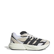thumbnail: Wit, beige en zwarte heren adidas Sportswear Lightblaze sneakers van bovenwerk: mesh-suede-nubuck/voering: textiel met veters