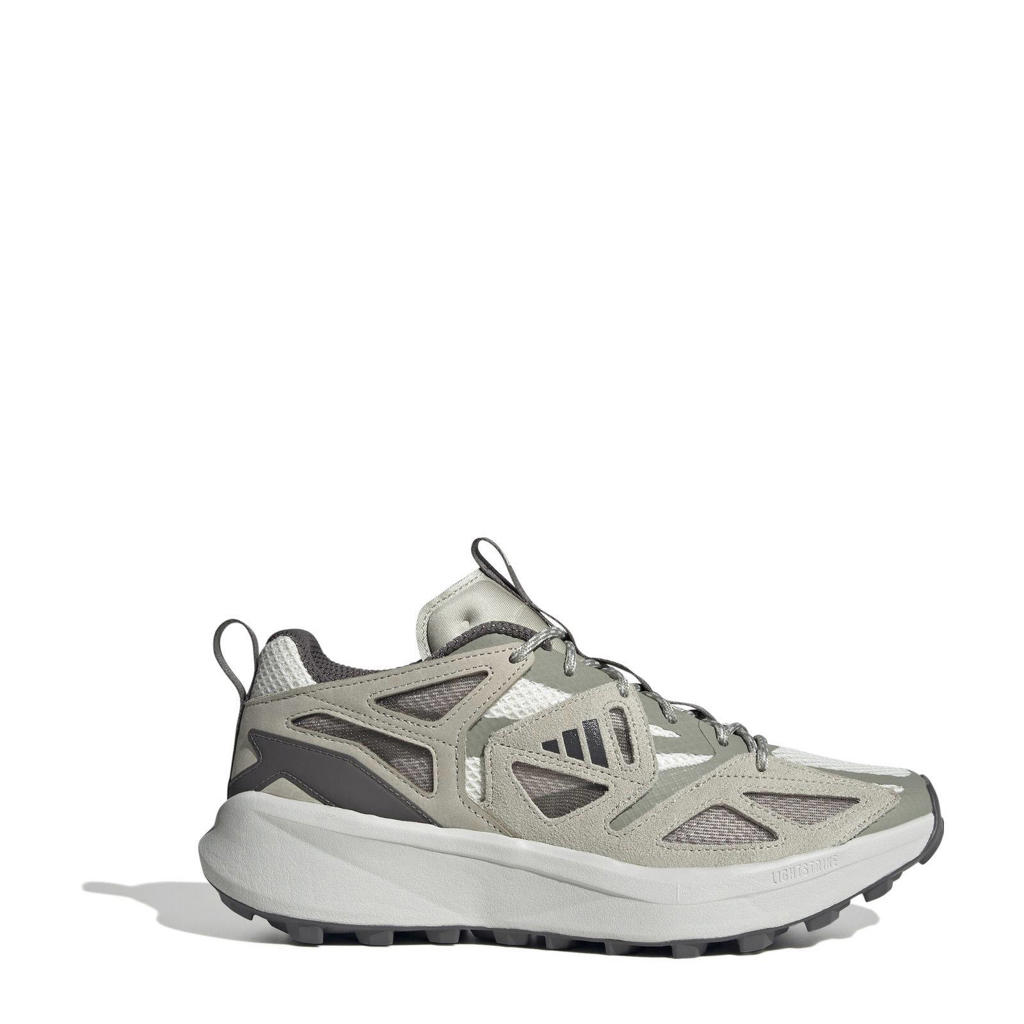 Grijs en witte heren adidas Sportswear Kantai Trail sneakers van leer en textiel/voering: textiel met veters