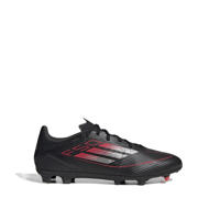 thumbnail: Zwart en antraciete unisex adidas Performance F50 League senior voetbalschoenen van imitatieleer/voering: mesh/voetbed: eva