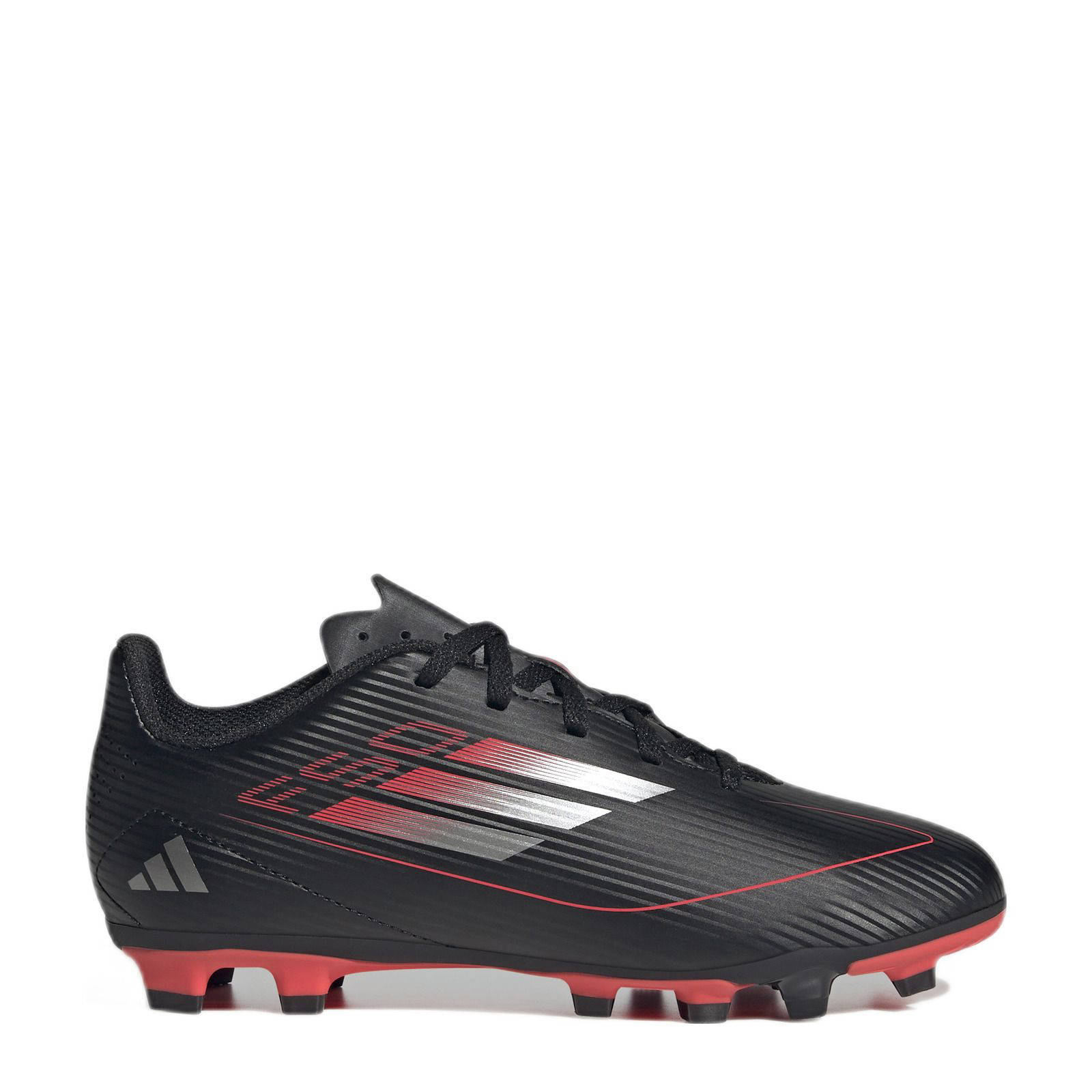 adidas Performance F50 Club Junior voetbalschoenen zwart/zilver/rood |  wehkamp