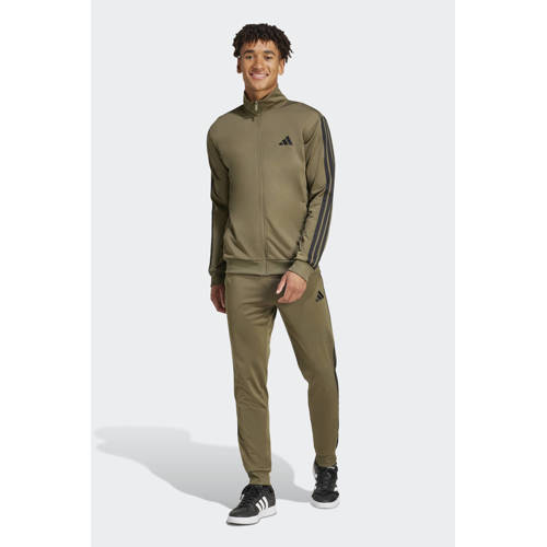 adidas Sportswear Senior trainingspak olijfgroen/zwart afbeelding