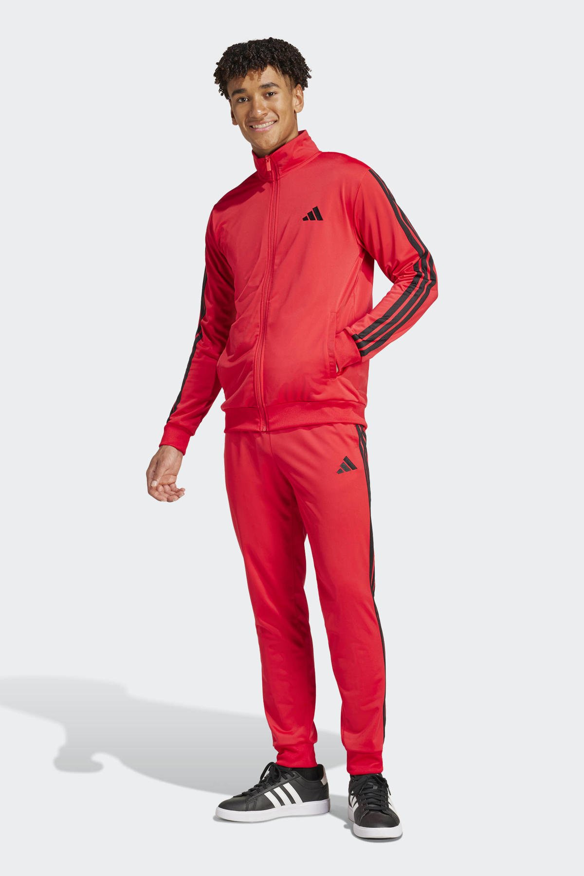 adidas Sportswear Senior trainingspak rood/zwart wehkamp