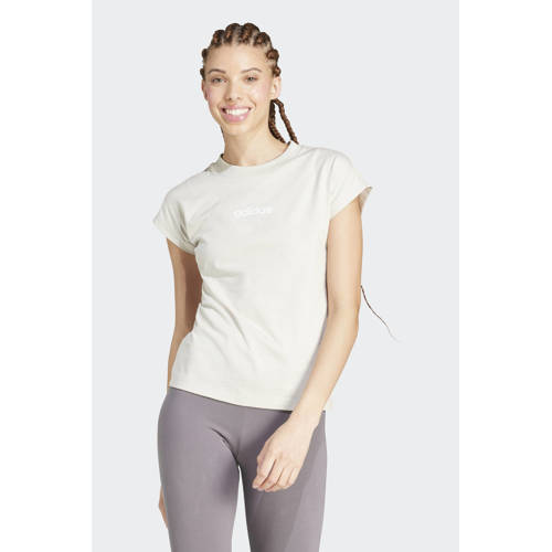 adidas Sportswear Essentials Linear T-shirt lichtgrijs afbeelding