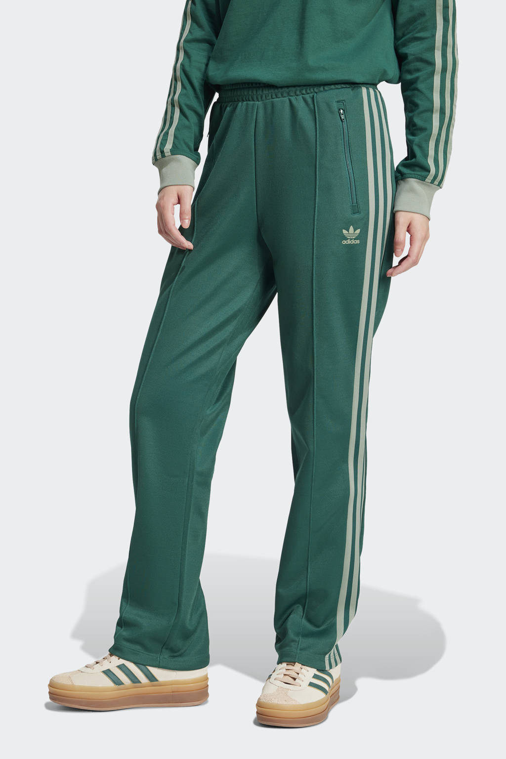 adidas Originals Beckenbauer broek groen wehkamp