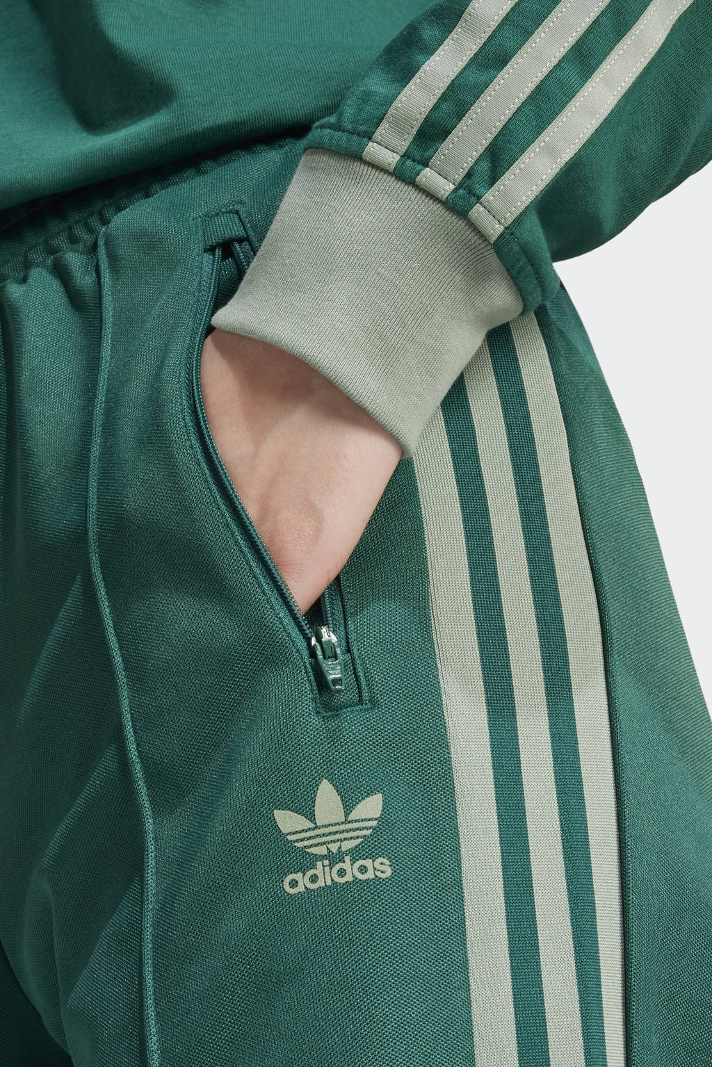 adidas Originals Beckenbauer broek groen wehkamp