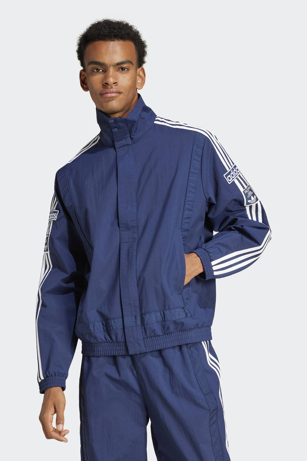 adidas Originals jack Adibreak blauw wehkamp