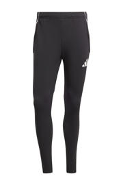 thumbnail: Zwart en rode heren adidas Performance voetbalbroek Tiro 25C van polyester met elastische tailleband met koord
