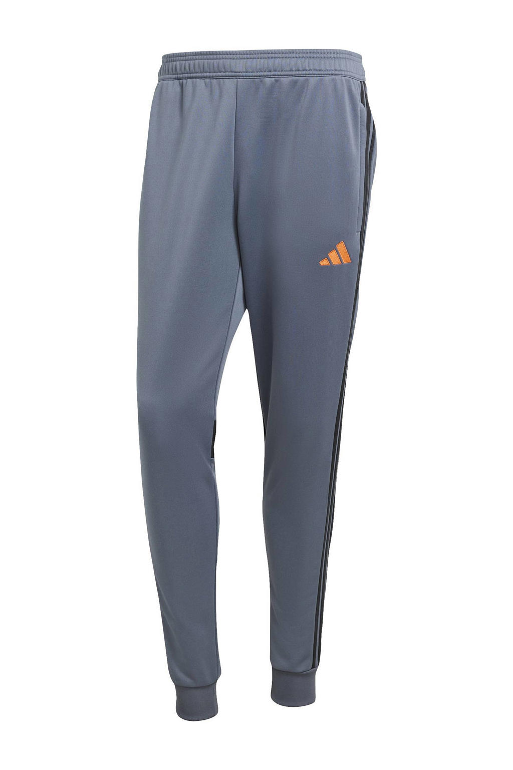 Grijze heren adidas Performance sportbroek Tiro ES van polyester met regular fit en effen
