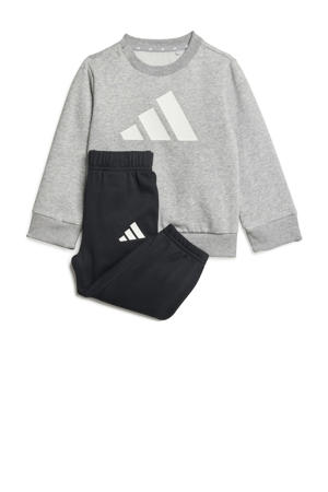 joggingpak grijs melange/wit