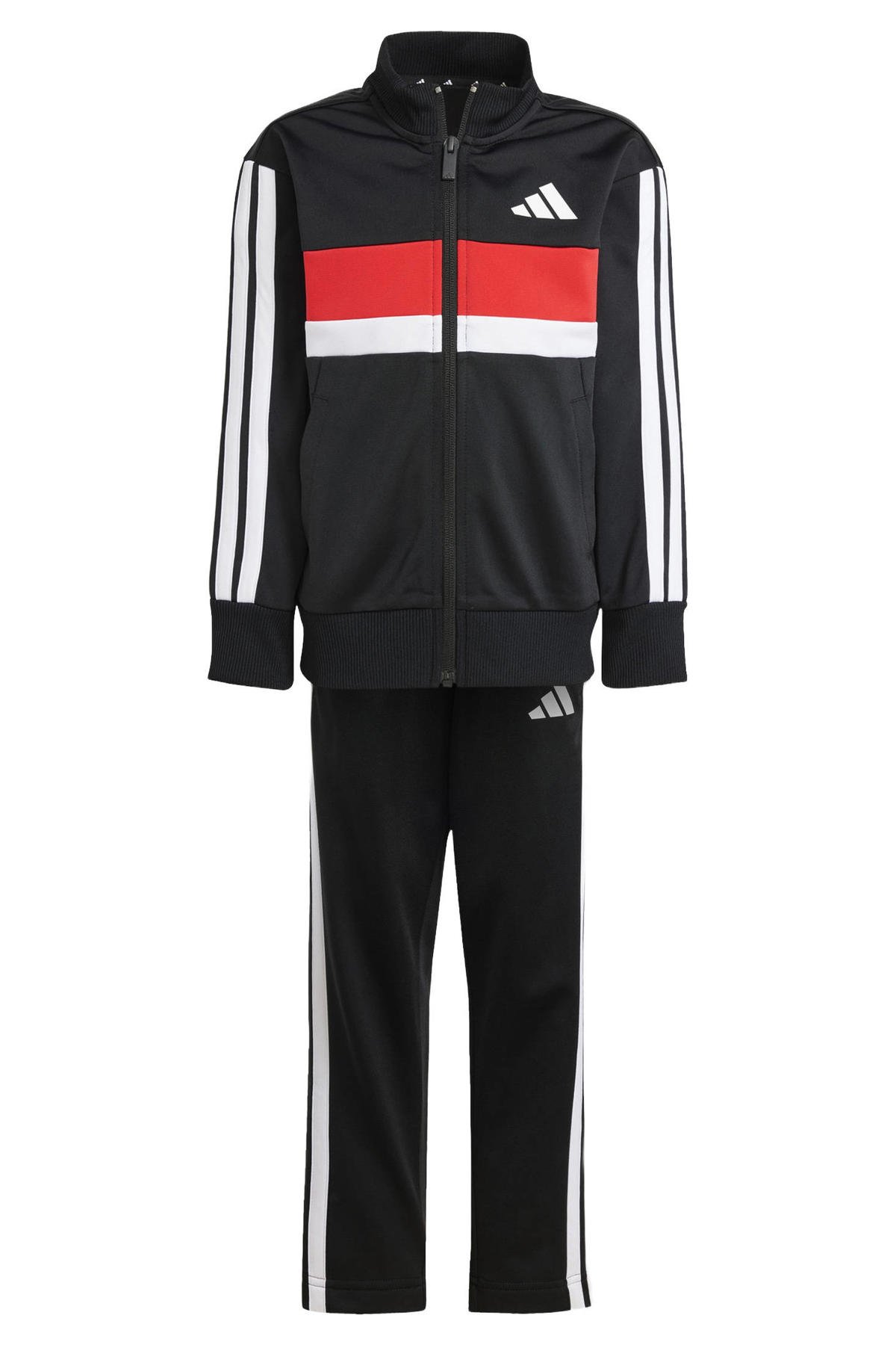 adidas Sportswear trainingspak zwart/wit/rood wehkamp