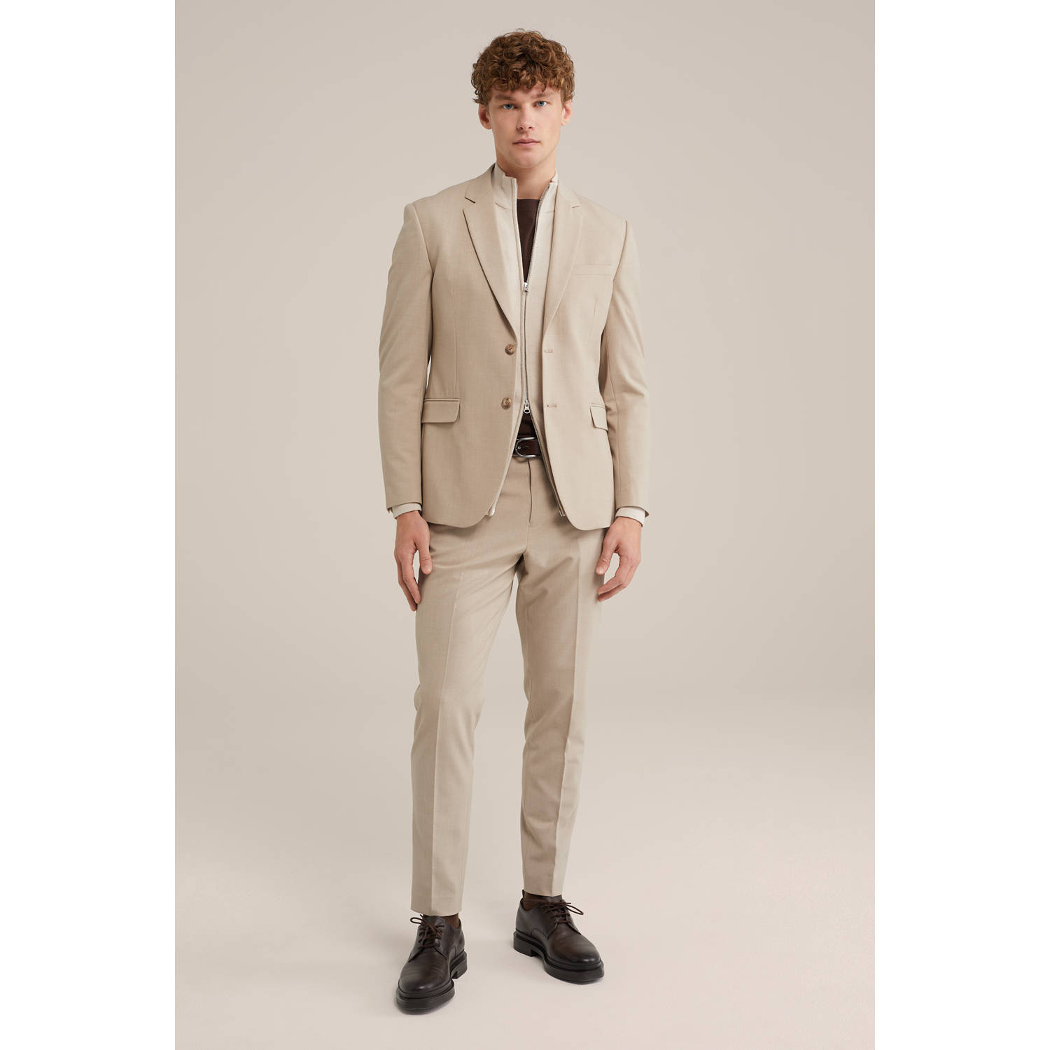 WE Fashion WE Fundamentals Tall fit colbert beige