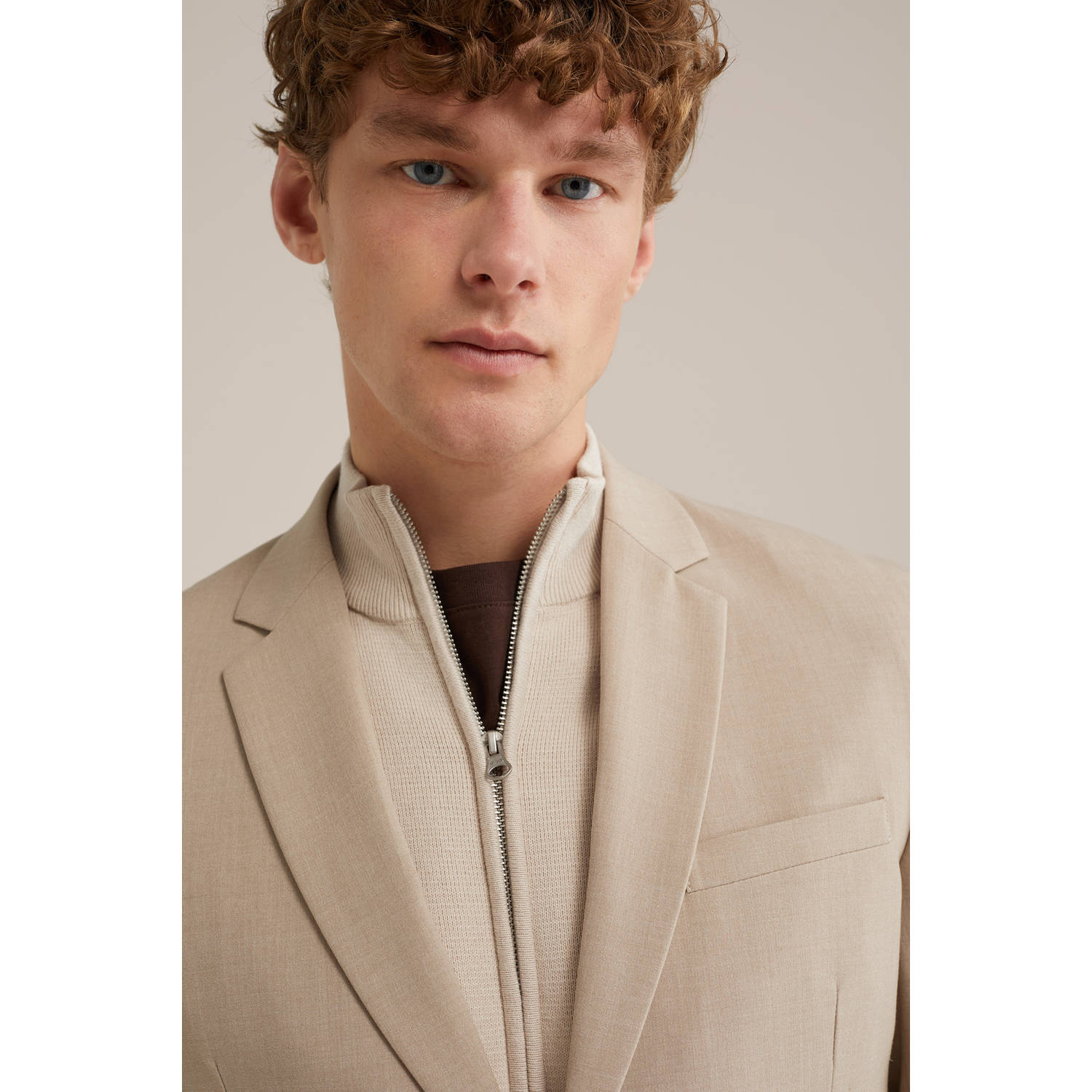 WE Fashion WE Fundamentals Tall fit colbert beige